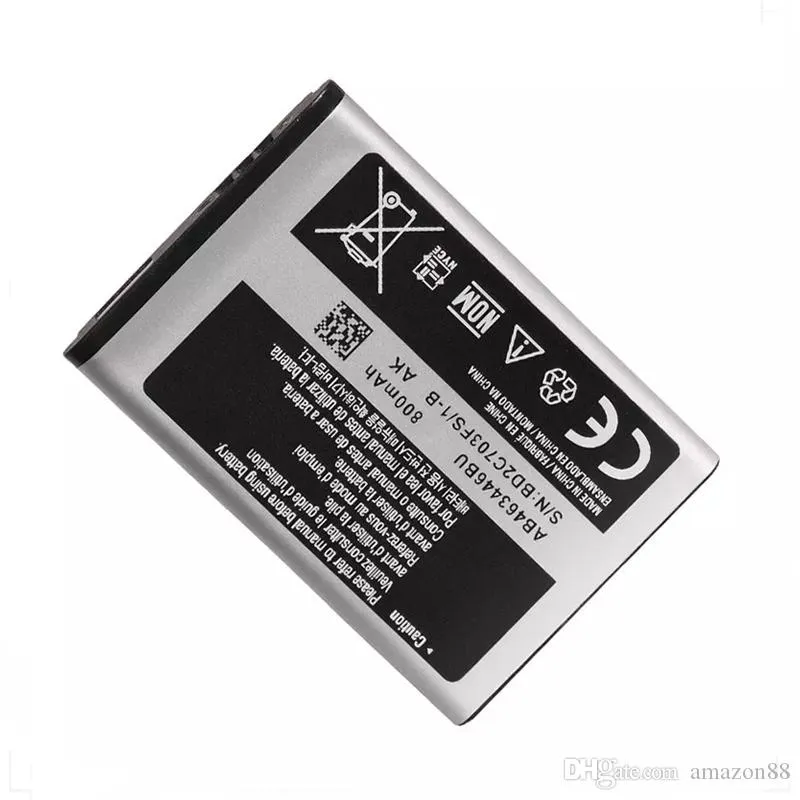 NEW Cell Phone Batteries AB463446BU For Samsung X208 B189 B309 F299 GTE2652 C3300K 800mAh replacement battery9204471