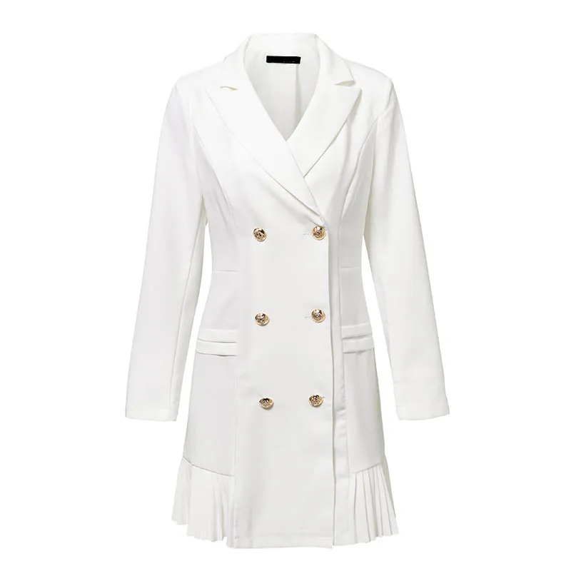 Bella Philosophy Double Breasted Ruffle office dress - Elegant office for Women, Perfect for Autumn and Winter - Slim Fit Ladies office dress (201028) Bella Philosophy Double Breasted Ruffle office dress - Elegant office for Women, Perfect for Autumn and Winter - Slim Fit Ladies office dress (201028)