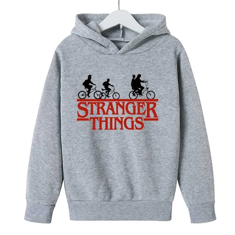 Stranger Things 2D Print Kids Hoodies For Kids High Quality Cotton