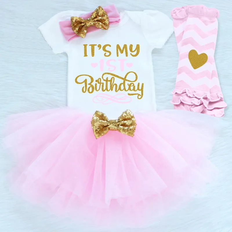 Its My First Birthday Clothes Autumn Winter Girls Dress