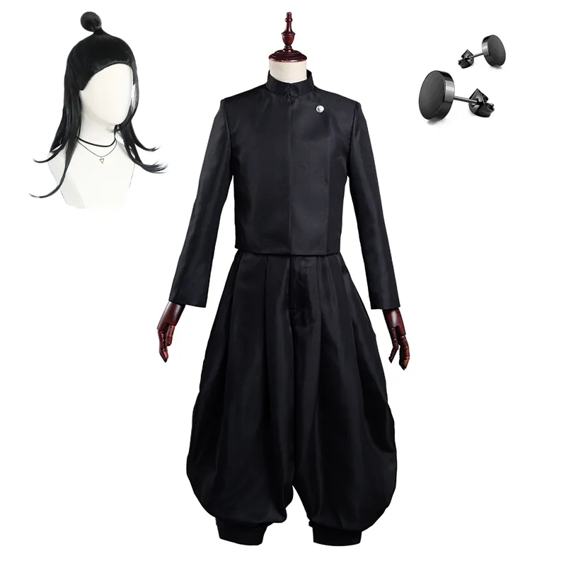 Jujutsu Kaisen Getou Suguru Cosplay Kostüm Erwachsene Mantel Hosen Männer Anzug für Halloween Party