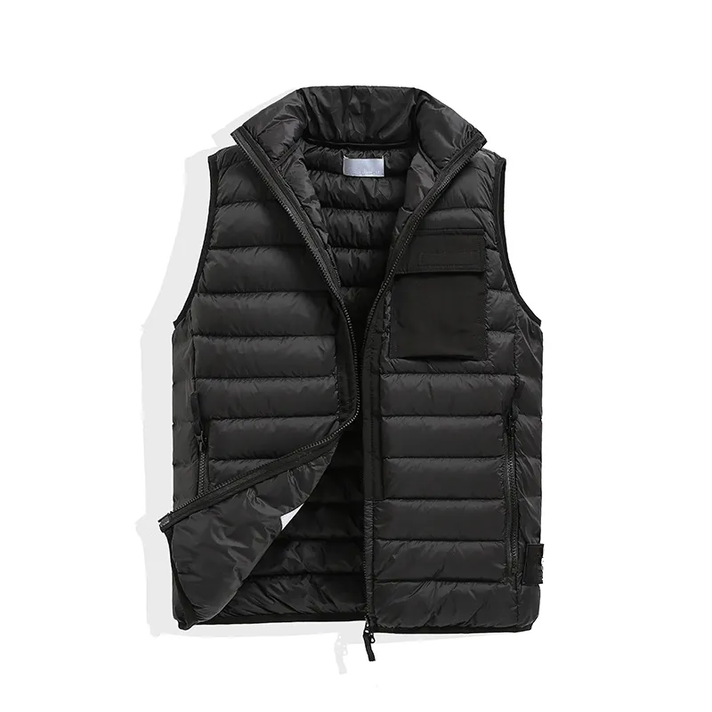 Homens Coletes Masculinos e Femininos Sem Chapéu Jaqueta Sem Mangas Algodão Acolchoado Outono Inverno Casacos Casuais Masculino Colete Bodywarmer Marca de Moda Européia Americana