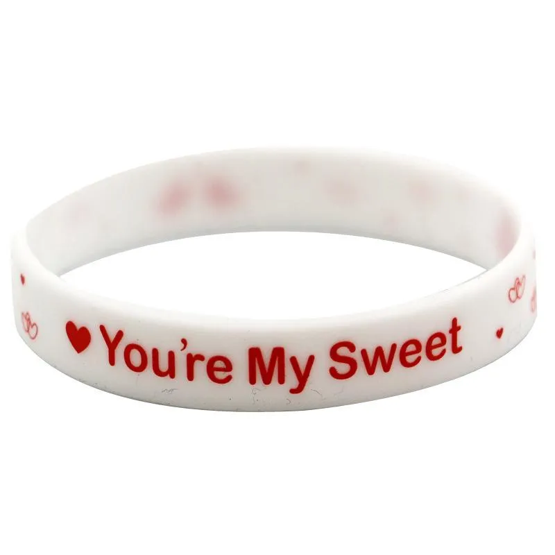 8 Styles Silicone Bracelet Party Favor Love Cartoon Bracelet Fashion Jewelry Valentine`s Day Gift