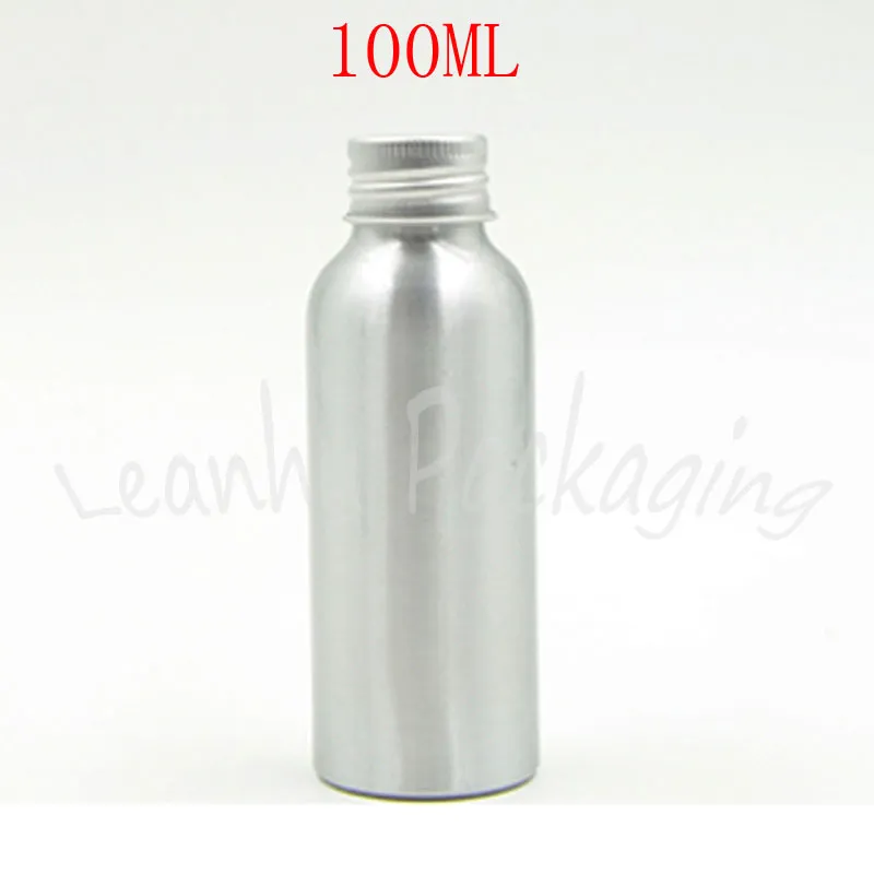 Conteneurs de bouteilles en aluminium en métal 100ML avec capuchon, sous-embouteillage de maquillage de bouteille d'emballage de toner 100CC/huile essentielle