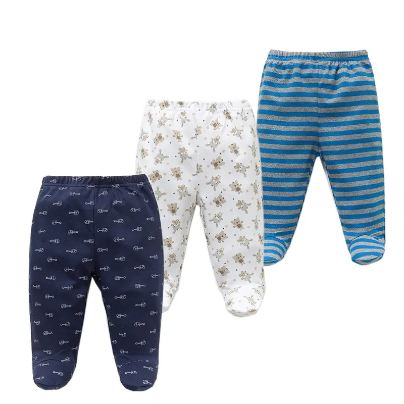 3 teile/los Baby Hosen 100% Baumwolle Herbst Frühling Neugeborenen Baby Jungen Mädchen Hosen Kind Tragen Säuglings Kleinkind Cartoon Für Baby kleidung 201128