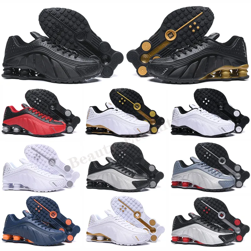 Shox R4 Novo OG R4 Run Shoes Mens Oz NZ Entregar Triple Black White Laranja Prata Vermelho Treinadores de Ouro Esportes Sapatilhas 40-46