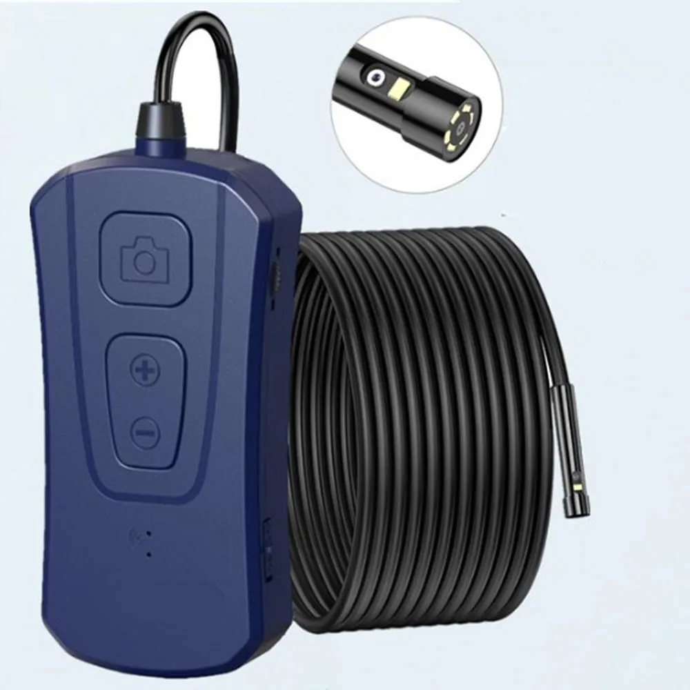 Cable Snake Camera 5M Cable Length WiFi Dual Lens Wireless Endoscope Inspection Camera ...