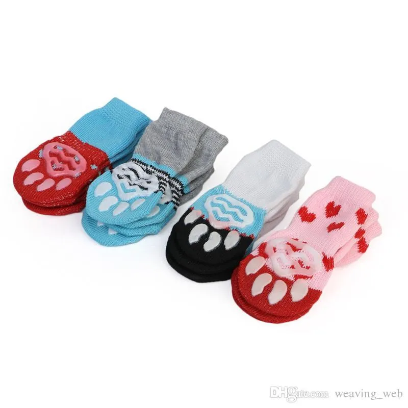 summer Pet Dog Shoes Anti-Slip Knit Socks Small Dogs Cat Shoes Thick Warm Paw Protector Dog Socks Booties Accessories