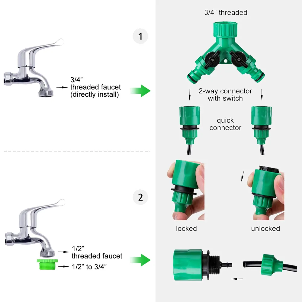 40M DIY Drip Irrigation System Automatic Garden... From Xue10, $39.38 ...