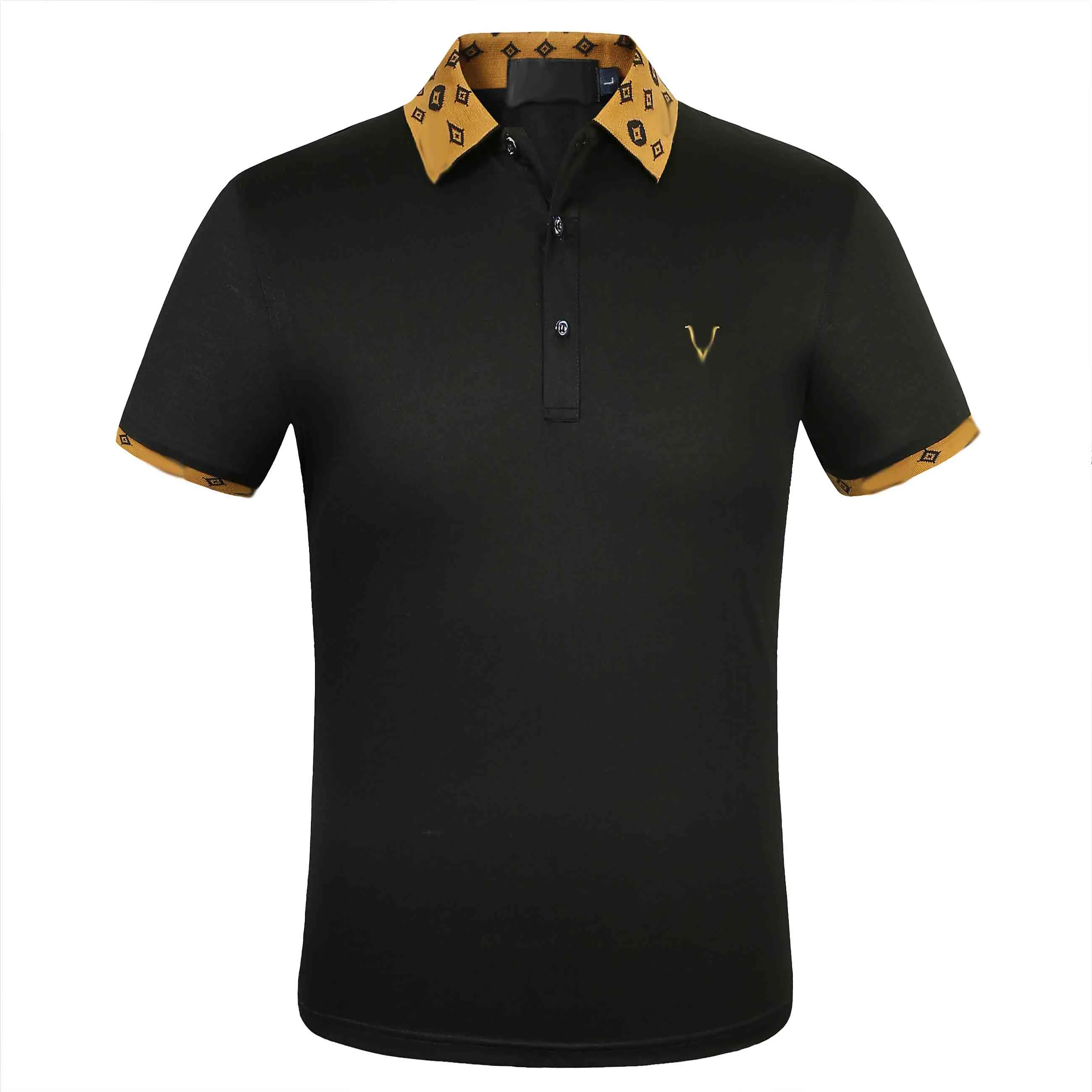 2021 Designer de mode Casual Polo Homme T-shirt Serpent Fleur Broderie Polo Homme High Street Fashion Polo Hommes