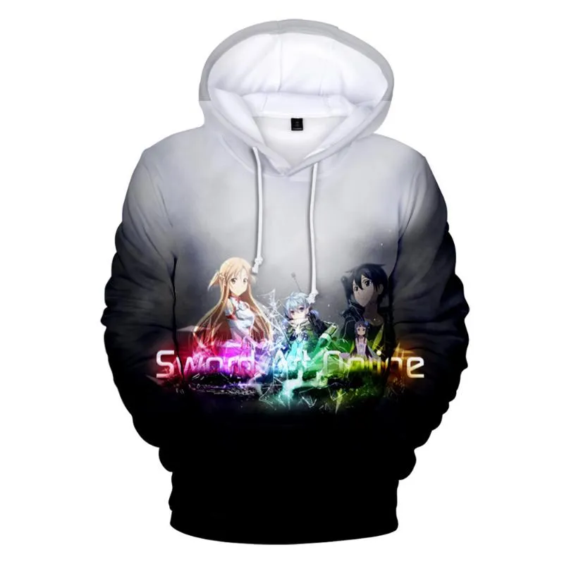 3D Print Sword Art Online SAO Kirito Kirigaya Kazuto Cosplay Costumes Long Sleeve Pullover Hooded Jacket Men Hoodies Sweatshirts From 21 94 DHgate