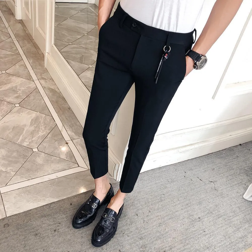 High Waist Suit Pants Women New Korean Fashion Straight Loose Ankle-length  Trouser Female Casual Slim Fit Bottoms | Korean fashion, Pants for women,  Tailor made suits