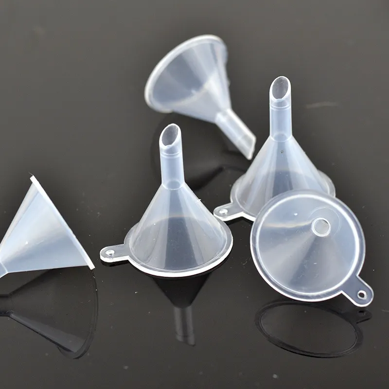 Transparent Mini Plastic Small Funnels Perfume Liquid Kitchen Tools Essential Oil Filling Funnel Kitchen Bar Dining Tool