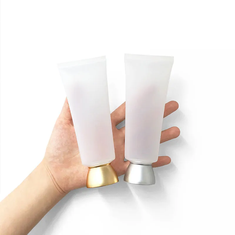 100 ml 50 pcs/lot Clair Mat Squeeze Bouteille Vide En Plastique Tuyau Rechargeable Stockage Emballage Conteneurs Cosmétique Doux Tube