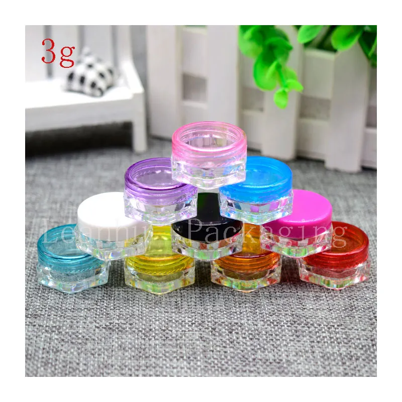 Eyeshadow Cream Jar,3g Small Plastic Sample Containers,Solid Perfume
