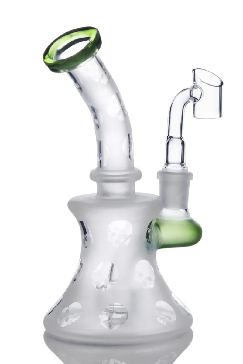 7.1 Inchs Small Bong Hookahs Smoking Waterpipes Thick Glass Oil Rigs Beaker Bongs Water Pipes Dabber With 14mm Banger