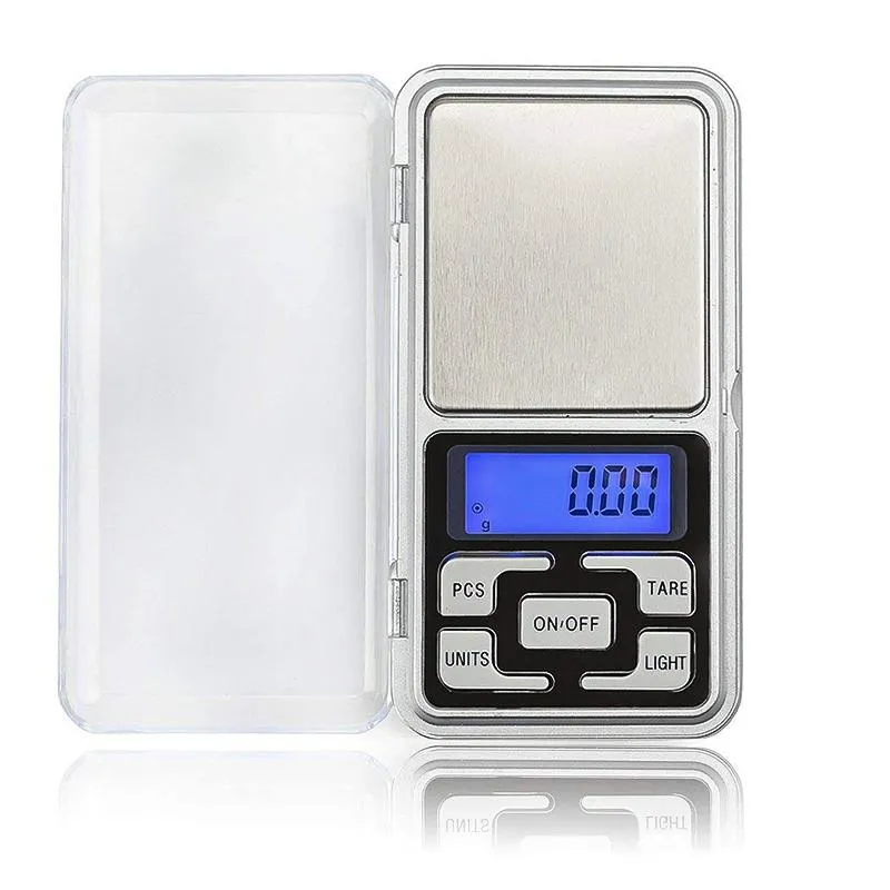 Digital Pocket Scales Digital Jewelry Scale Gold Silver Coin Grain Gram Pocket Size Herb Mini Electronic backlight Scale 12pcs