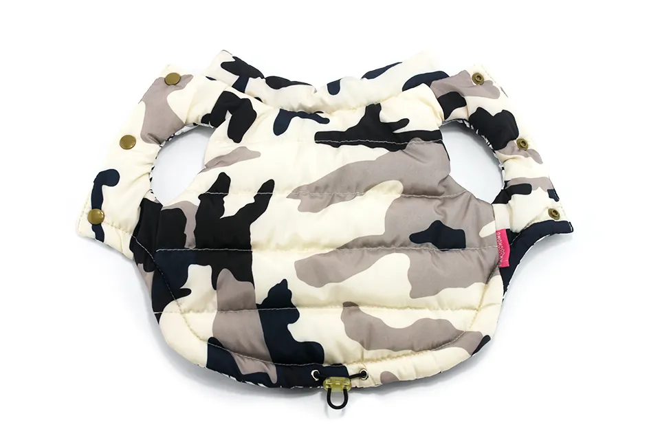  New Double-sided Wear Dog Winter Clothes Warm Vest Camouflage Letter Pet Clothing Coat For Puppy Small Medium Large Dog XXL 304