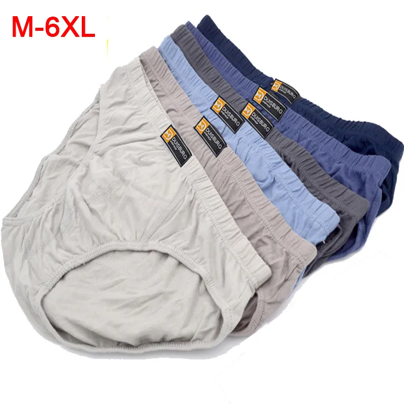 /lot 100% Cotton Briefs Mens Comfortable Underpants Man Plus Size Underwear Male Breathable Panties Shorts LJ201109