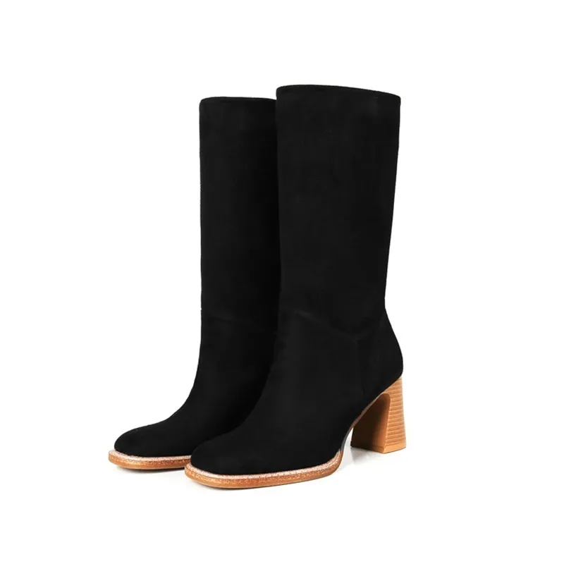 New Autumn Winter Womens Ankle Boots Sexy High Heels Shoes Black
