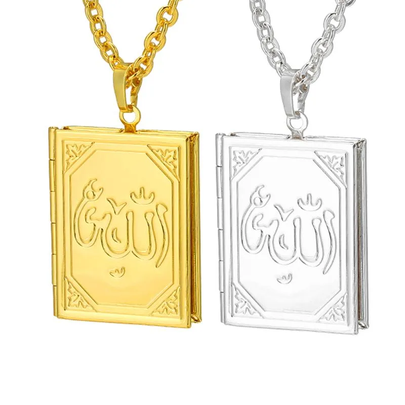 Necklace Brand Large DIY Po Box Necklaces For Women Girl Pendant Muslim Islamic Jewelry Gift225A