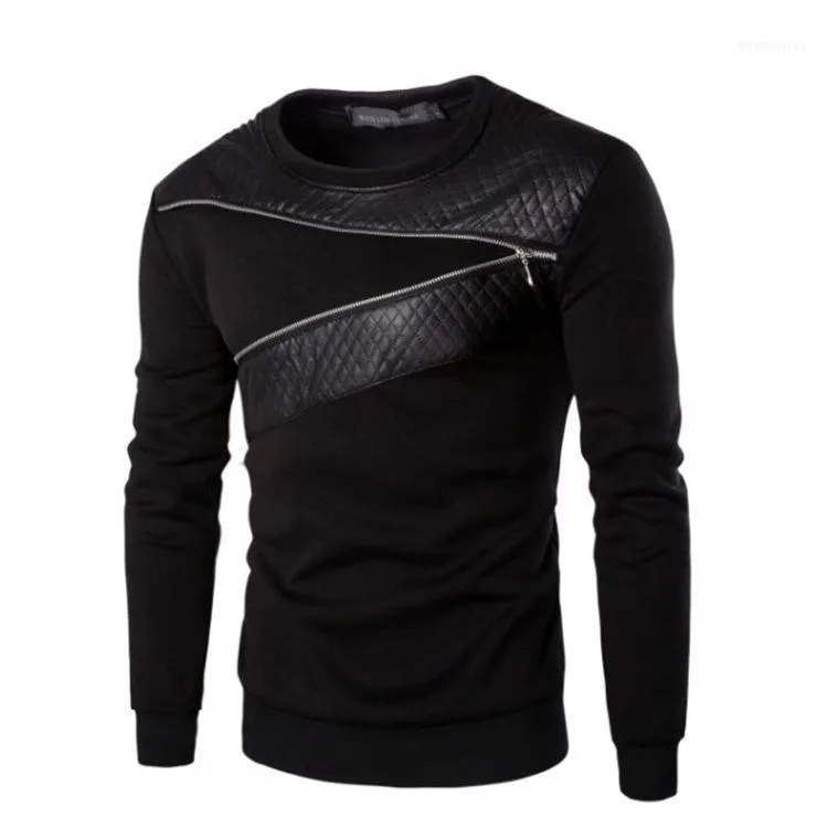 망 디자이너 티셔츠 봄 가을 스웨터 후드 브랜드 후드 패션 남자 탑 지퍼 스티치 패널 긴 소매 고품질 11