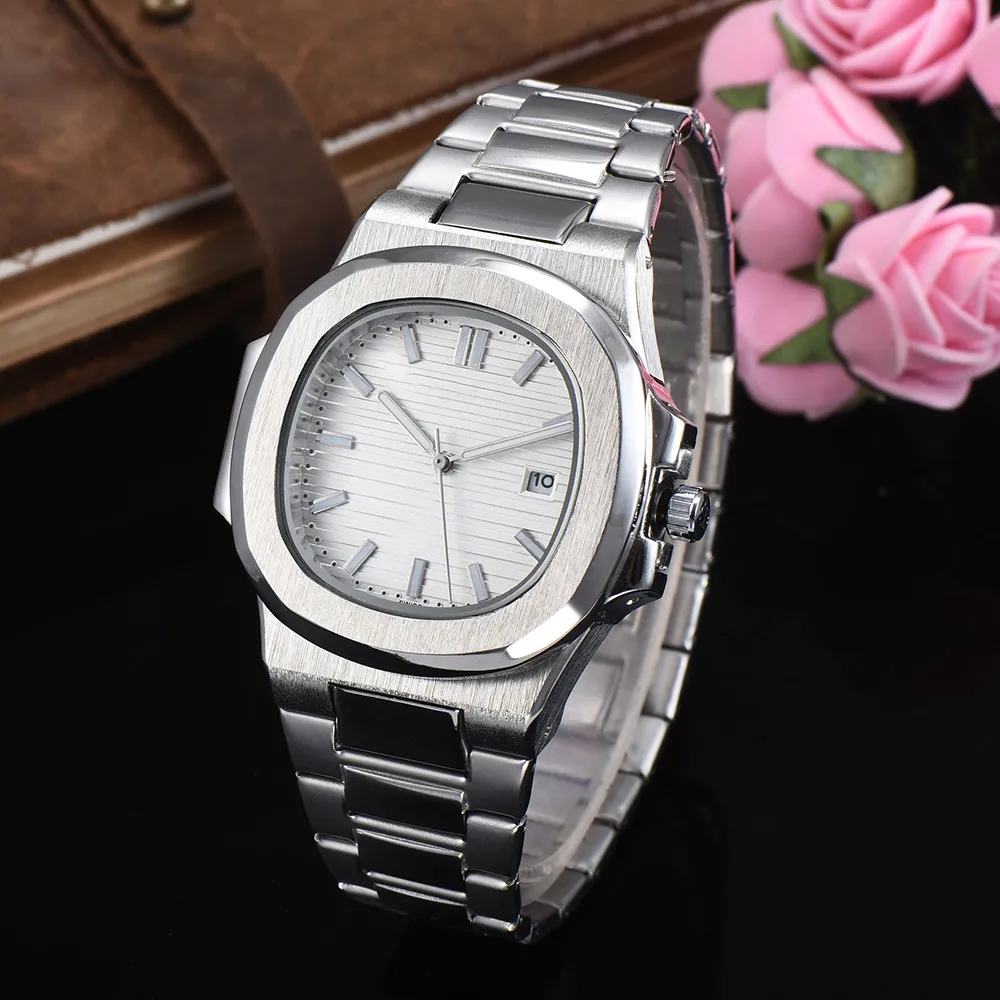 pour cas femmes auto Ro fermoir argent carré suisse origianl pp hommes hommes bleu mouvement à quartz date étanche montre-bracelet analogique