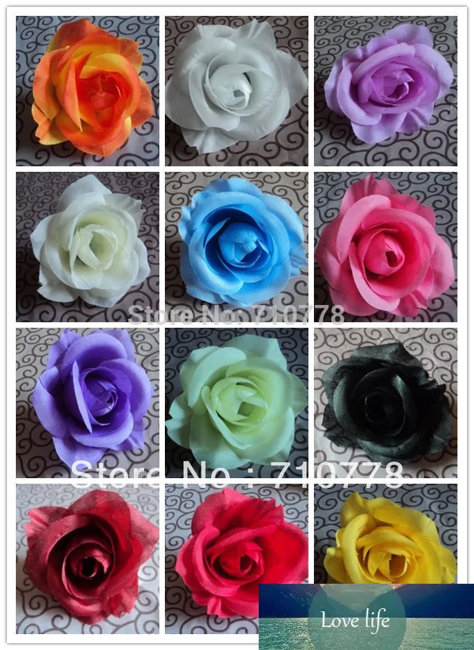 100st 7cm 12colors tillgängliga konstgjorda rosenbladblomma DIY Wedding Arch Flower Decoration Kissing Bal Accessoarer