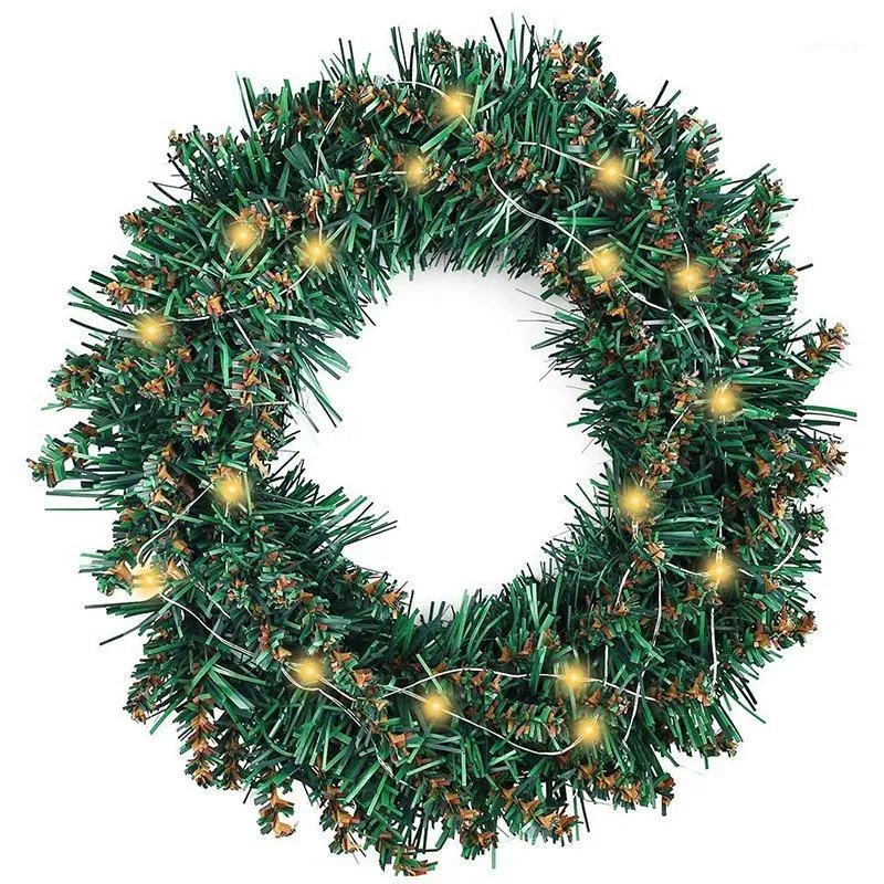 Decorative Flowers & Wreaths AFBC Artificial Christmas Wreath With Spruce For Front Door Decoration And Party1