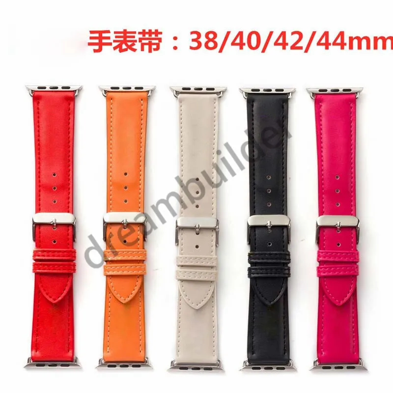 Cinturino per orologi moda per apple cinturino da orologio da 42 mm 38mm 40mm 44mm 41mm 45mm Iwatch 1 2 3 4 5 bande Cinturini in pelle Bracciale Bracciale Bracciale