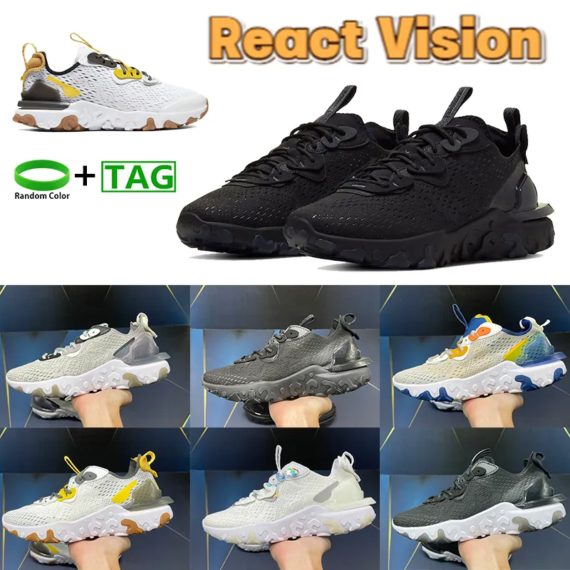React Vision Running Shoes Men Women Sports Trainers Light Brown Sail GS Worldwide Phantom Triple Black White Top Quality Mens Sneakers