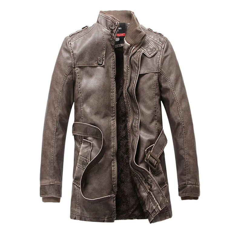 Mens leather topper clearance coat