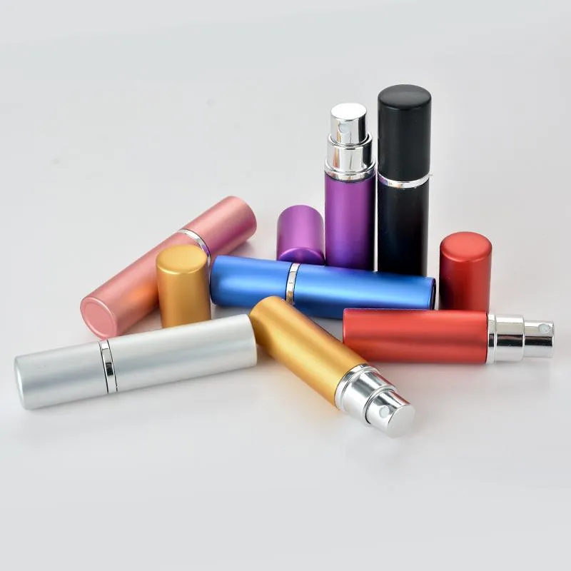 2022 5ml Portable Mini Aluminum Refillable Perfume Bottle With Spray Empty Makeup Containers With