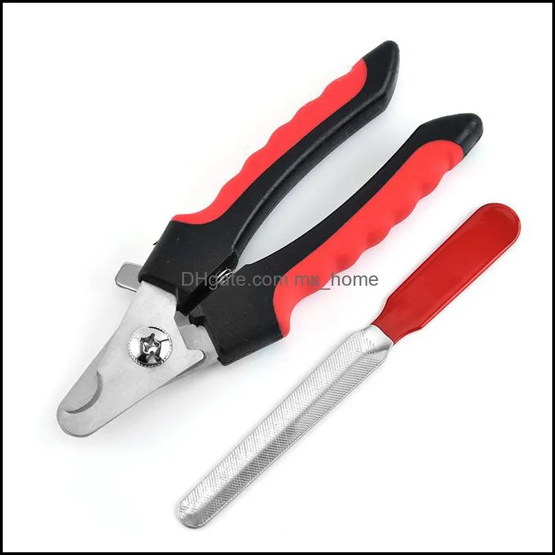 Pet Cat Dog Nail Clippers and Trimmer with Safety Guard to Avoid Over-Cutting & Nail File Grooming Razor JK2007KD