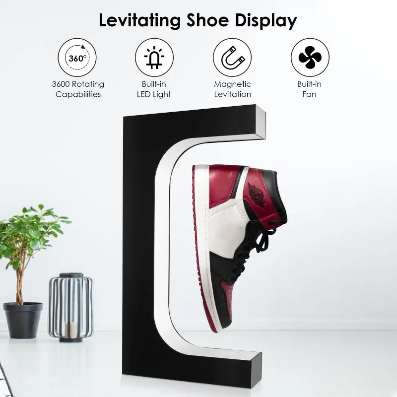 Les chaussures à lévitation magnétique affichent un support de baskets flottant à rotation de 360 degrés