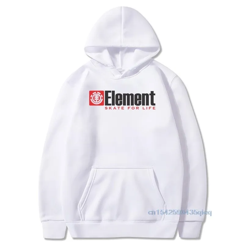 Element Felpe con cappuccio da uomo Skater Con cappuccio Element Skate For Life Top Felpa Semplice Lettera Abiti personalizzati Taglie forti 220114