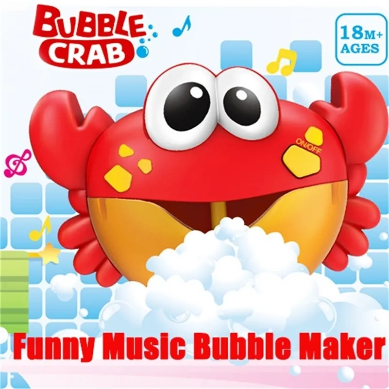 Bubble Crabs Baby Bath Toys with Music Funny Bath Bubble Maker Soap Bubbles Machine Gift for Children Kids Colorful Boys LJ201019