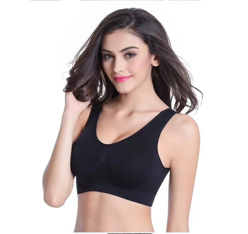 Womens Wireless Seamless Sports Bra Set 3 Pack With Removable Pads, Open  Bust Shapewear Tank, And Comfy Design In Black And White Colors From  Jamescharles, $11.94