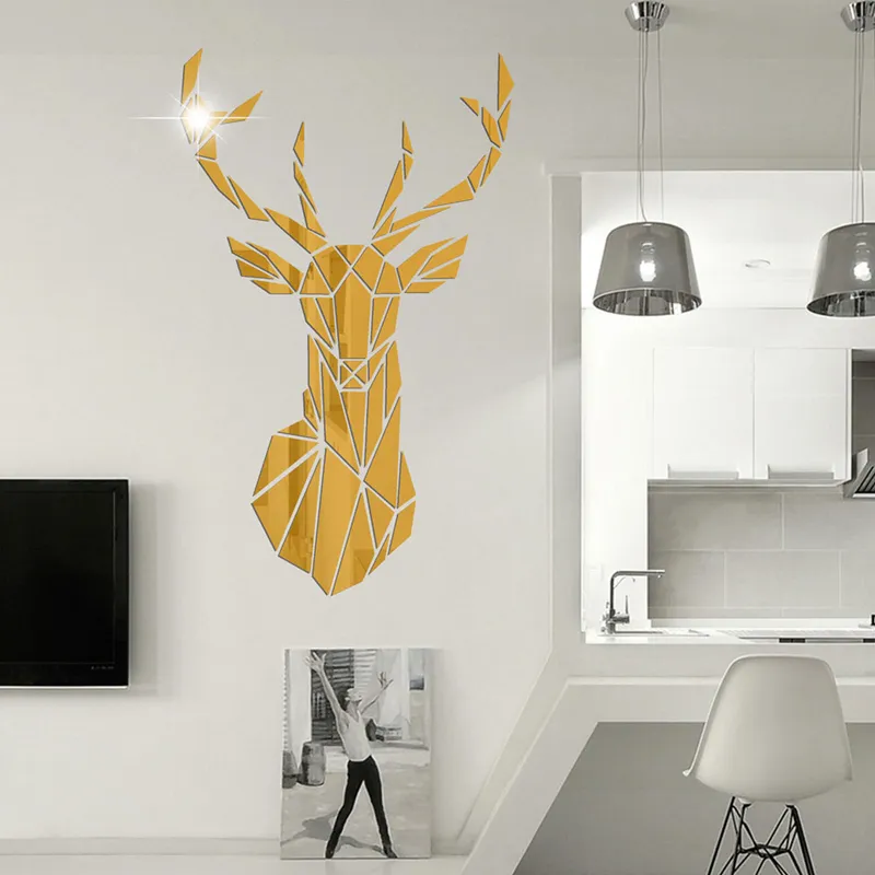 DIY Deer 3D Acrylic Deer Wall Stickers Decorative... From Hortora7, $10 ...