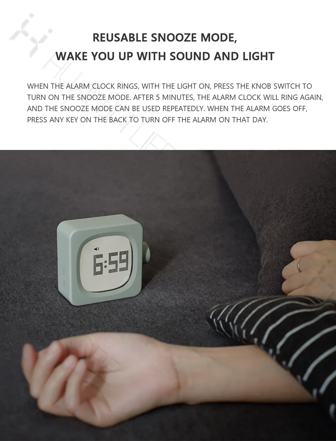 LED Digital Smart Alarm Clock Snooze 12/24 Hours Battery Thermometer Desk  Clocks | eBay