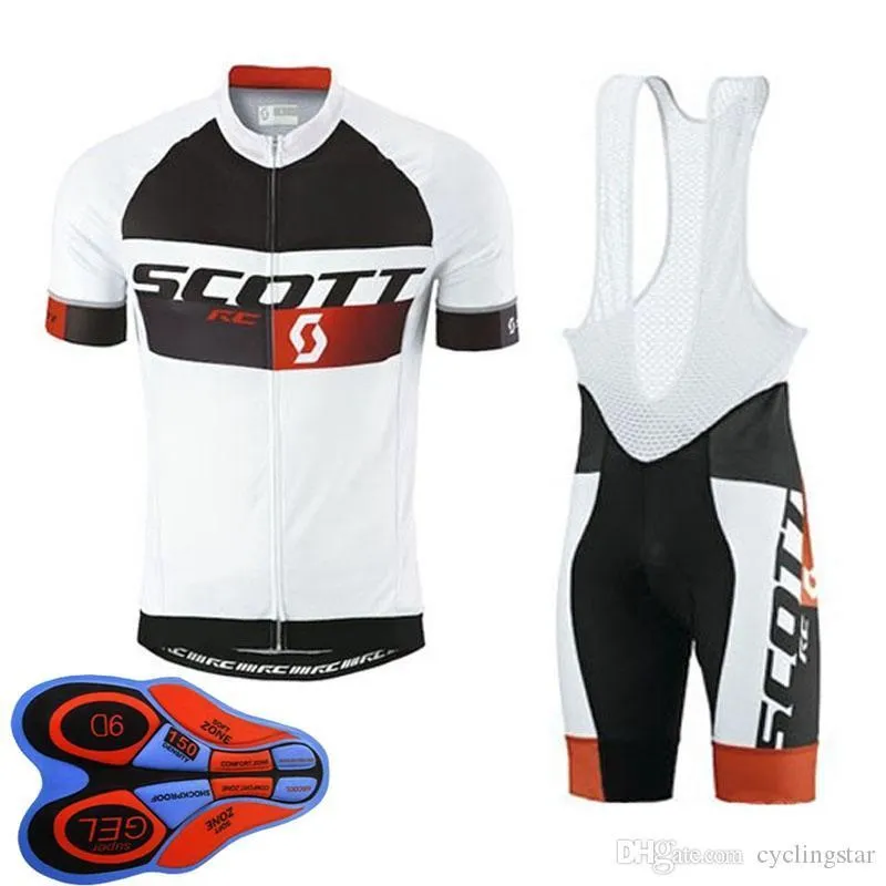 Summer Men SCOTT Team Cycling Jersey bib pants set Road bicycle clothing quick dry short sleeve mtb bike outfits sports uniform Y123002