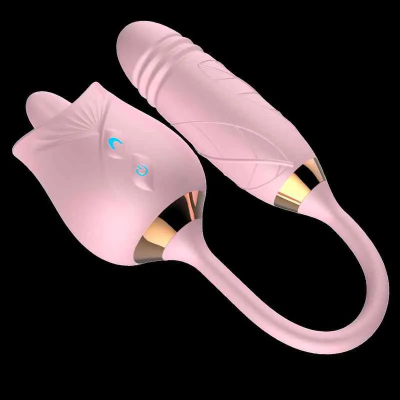 NXY Vibrators 2022 Nyår Kampanjer Presentpaket Sex Rose Quartz Leksaker Vibrator med tunga 0208