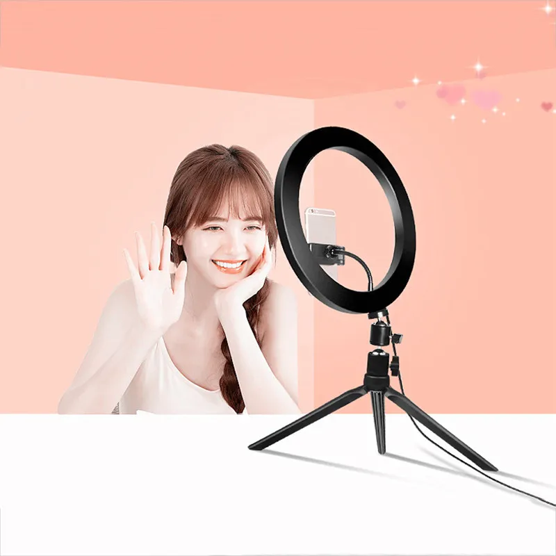 26cm 전화 LED 라이트 링 셀카 링 램프 2020 사진 영상 라이브 스튜디오 스마트 폰 DHL 무료 배송 빛 사진 등을 기입