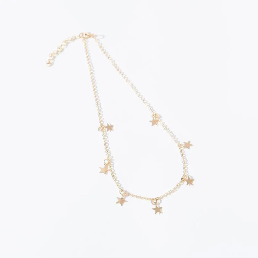 Pendant Necklaces & Pendants Jewelry Summer Bohemia Style Gold Sier Color Star Moon Necklace Women Boho Choker Epacket Drop Delivery 2021