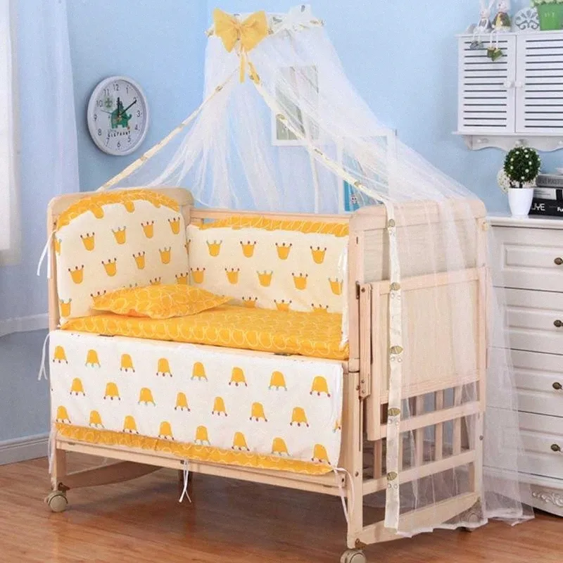 Berço do bebê bumper protetor destacável algodão dormindo cerca de camas de cama almofadas de segurança macio multi colher de cor para recém-nascidos q5bt #
