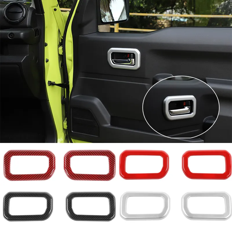 Copertura decorativa dell'anello interno della maniglia della portiera dell'auto in ABS per Suzuki Jimny 2019 UP Accessori per interni auto