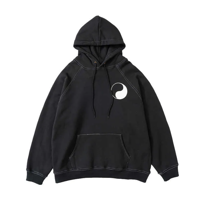 Sweats à capuche pour hommes Notre héritage Yin Yang Tai Chi atelier lettré imprimé marque de marée haute rue en peluche 178