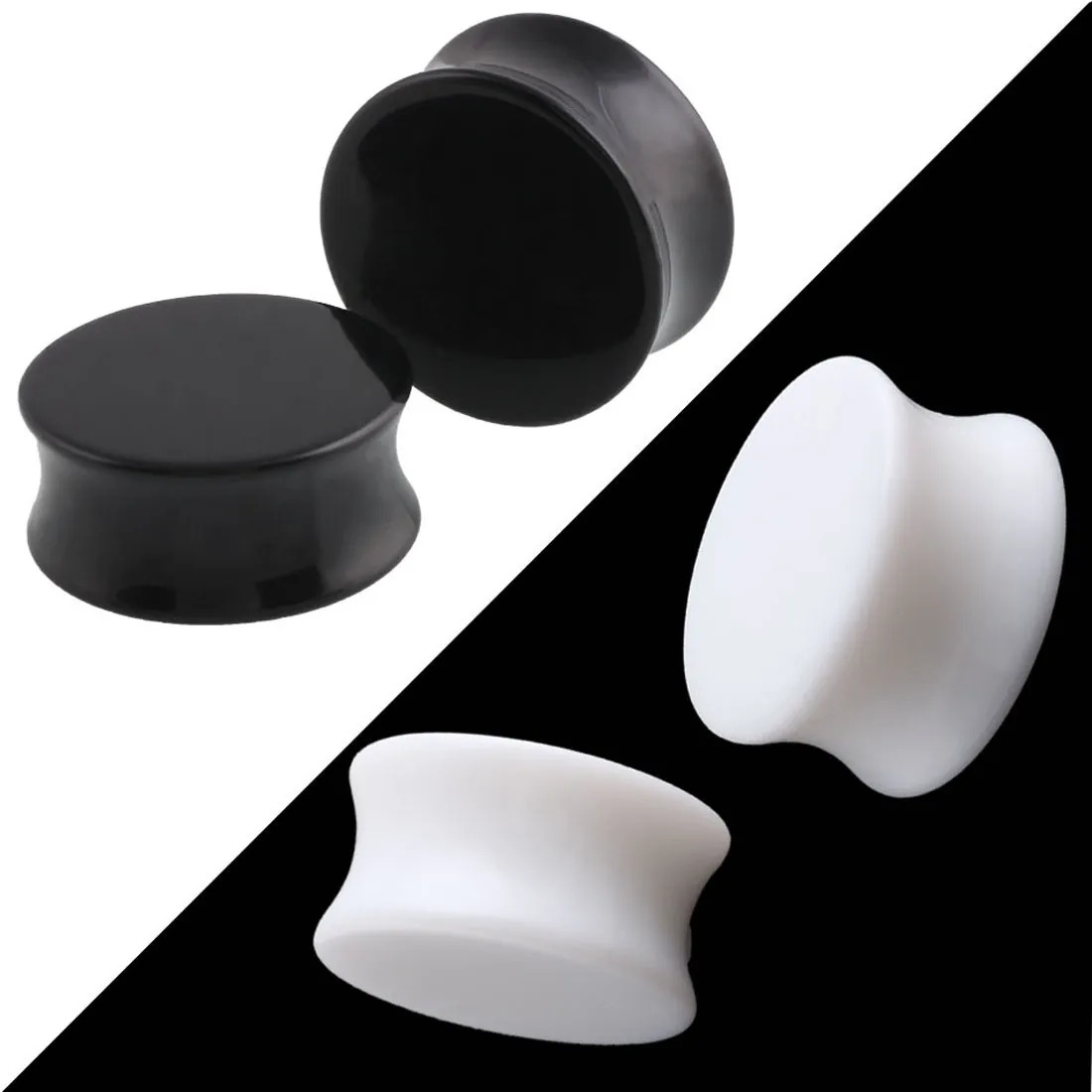 3-30mm Black Acrylic Ear Plugs Tunnels Ear Stretchers Expander Plugs And Tunnels Ear Gauges Plugs Body Piercing Tunnels Jewelry