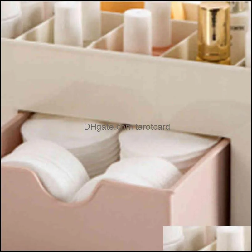 PP Desktop Cosmetic Box Small Drawer Plastic Table Makeup Case Bathroom Jewelry Storage Boxs Home Multi-function Makeups ZXFHP1001