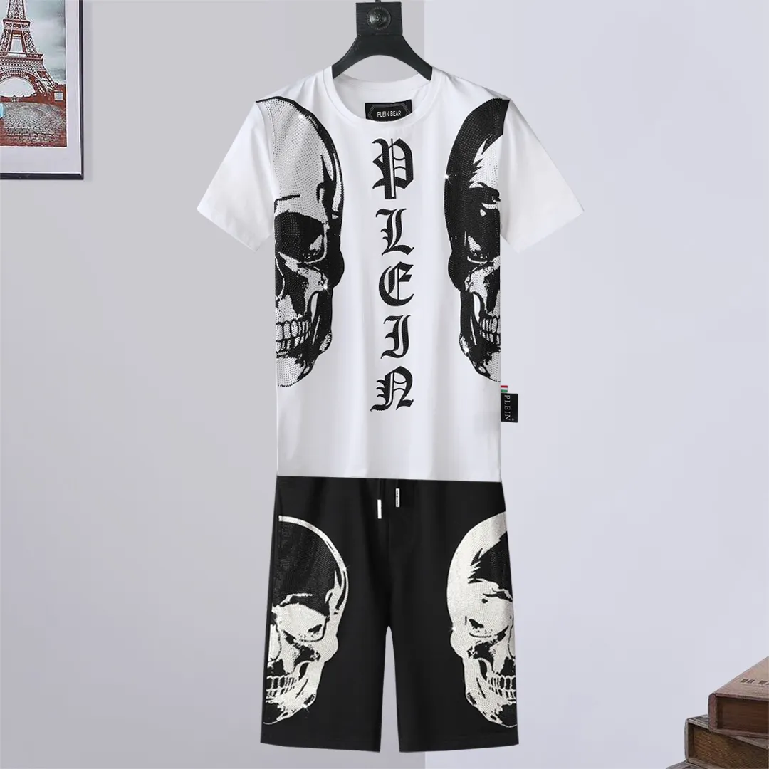 Plein beer heren t shirts crystal schedel tracksuit heren t-shirts casual tracksuits jogger tops shorts sets sportief pak 147259